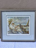 Framed Trisha Romance print showing full artwork, mat and frame