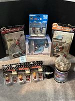 Group shot of all eight items in lot