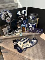 group shot of all Toronto Maple Leafs items