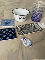 Group shot of all six décor items