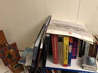 Stack of assorted art books including Picasso, Matisse, Peter Max, Cézanne and sealed Mexico volume