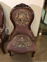 Front view of parlor chair