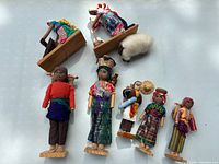 Group shot of all dolls, scene bases, and sheep