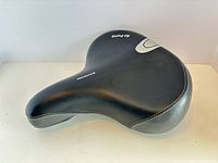 Top view of Schwinn XL Air Pump saddle displaying branding and overall condition