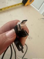 Close-up of various micro/mini USB connectors