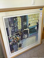 Full view of framed Aldo Luongo print showing ballerina scene