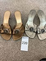 Both pairs of sandals side by side