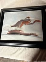 Front view of framed ballerina photographic print