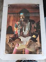 Full view of the unframed Jimi Hendrix poster