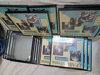 Stack of LP album frames showing quantity and design