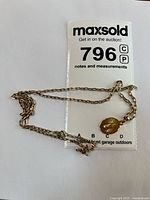 Pendant and chain overview with lot tag