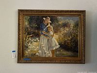 Full view of framed painting on wall