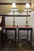 Full view of both tables and lamps together