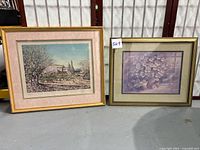 Both framed prints side by side