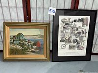 Both framed artworks side by side