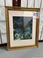 Framed signed print full view with lot tag