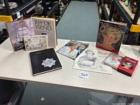 Group shot of all nine items on table