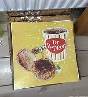 Front view of Dr Pepper light box graphic face