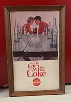 Framed Coca-Cola poster full view