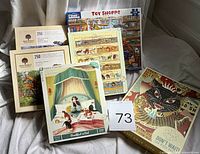 Group shot of all six puzzle boxes