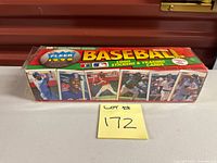 front view of sealed 1990 Fleer baseball cards box