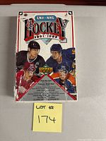 Front of sealed 1991-92 Upper Deck hockey card box
