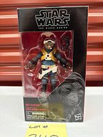 Front view of sealed Rio Durant Black Series figure with blaster visible