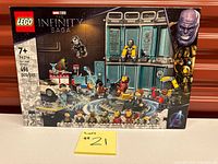 Front of sealed LEGO Iron Man Armory box showing set details