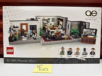 Front of sealed Lego Queer Eye Fab 5 Loft box showing set art and minifigures