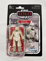 Front of sealed Range Trooper Vintage Collection card showing figure and blaster