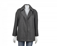 Front view of gray Zara coat on mannequin