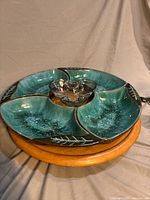 Top view of assembled lazy Susan set