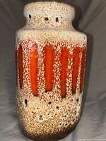 Front view of Scheurich lava glaze vase