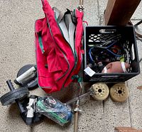 Group shot of all items on floor