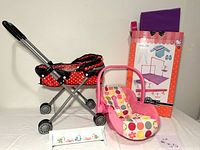 Stroller, car seat, wall rack, boxed gymnastics set
