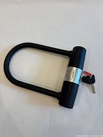 Full view of CCM U-lock showing keys inserted