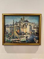 Full view of framed painting on wall