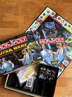 Monopoly Star Wars game board, box, tokens and cards