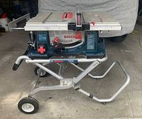 Overall view of Bosch TS3000 saw mounted on stand