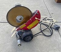 Motor and 10-inch blade with red guard and cord