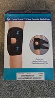 Front of DynaTrack Plus Patella Stabilizer box showing product image and branding