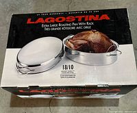 Lagostina roasting pan with rack retail box