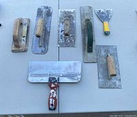 Overhead view showing all seven hand tools laid out