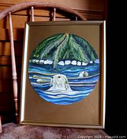 Front view of framed watercolor showing full artwork and frame