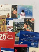 Group of assorted Canadian stamp booklets, top portion