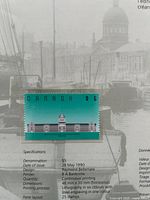 Close-up of $5 Mont-Réal Marché Bonsecours stamp