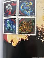 Interior page with 45¢ The Supernatural stamp pane