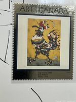 Jean Dallaire Art Canada 46¢ stamp page inside book