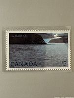 $5 La Mauricie definitive stamp in mount within album