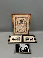 Group shot of all four framed pieces